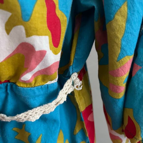 Anthropologie Porridge Floral Wrap Dress Women's M Colorful Tropical Resortwear - Picture 8 of 15